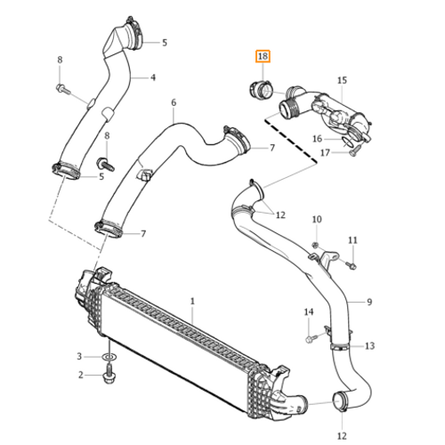 500X-STCQZREHGM1122022141511_YRER 500X STCQZREHGM1122022141511 YRER Volvo S40 V50 C30 Emme Giriş Borusu Kısa Parça D4164T